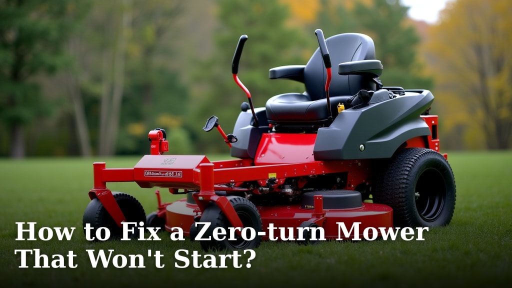 How to Fix a Zero-turn Mower That Won't Start?