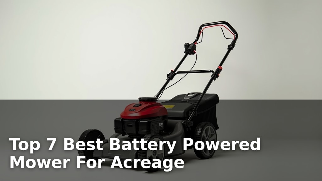Top 7 Best Battery Powered Mower For Acreage