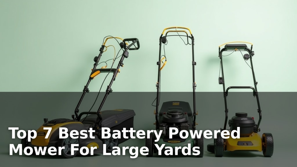 Top 7 Best Battery Powered Mower For Large Yards