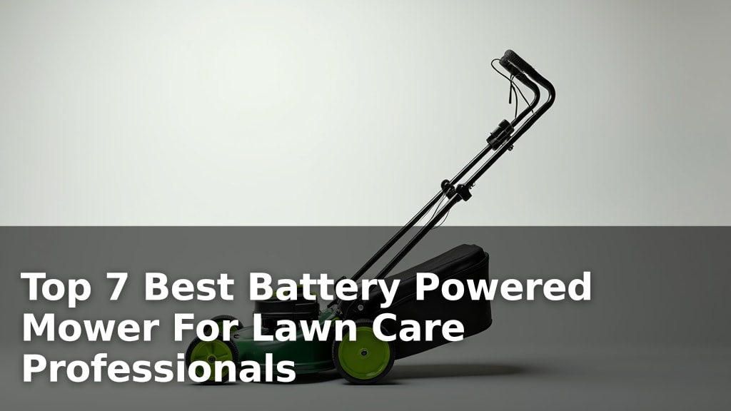 Top 7 Best Battery Powered Mower For Lawn Care Professionals