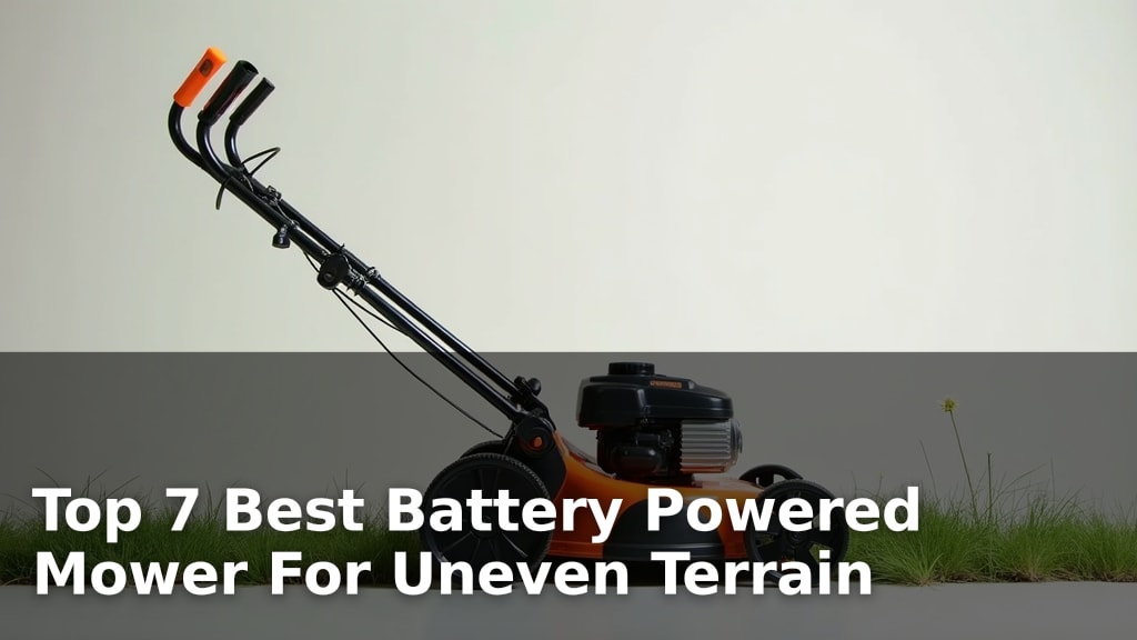 Top 7 Best Battery Powered Mower For Uneven Terrain