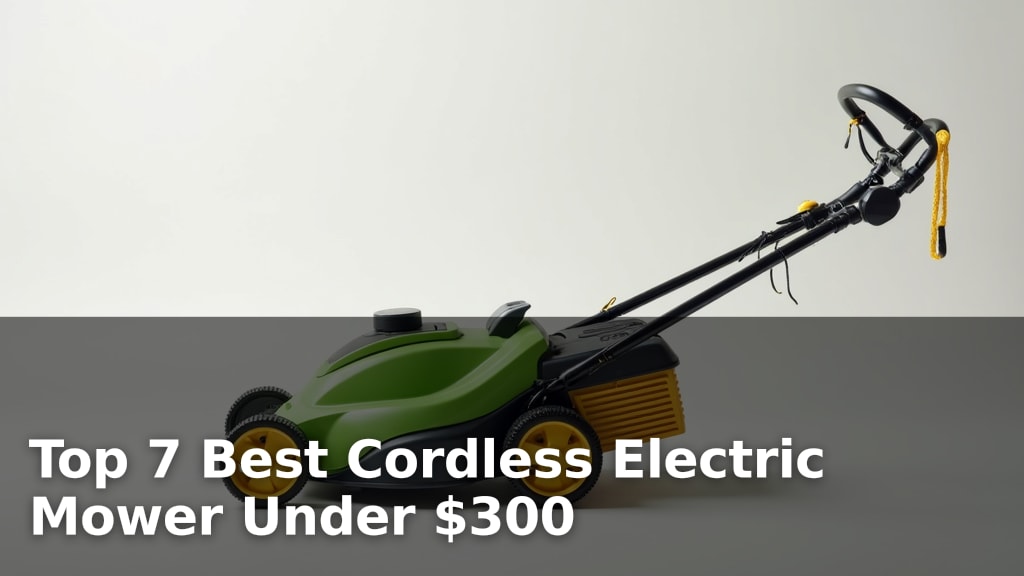 Top 7 Best Cordless Electric Mower Under $300