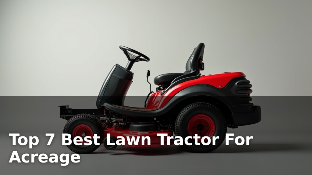 Top 7 Best Lawn Tractor For Acreage
