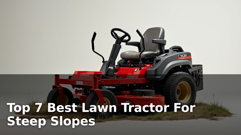 Top 7 Best Lawn Tractor For Steep Slopes