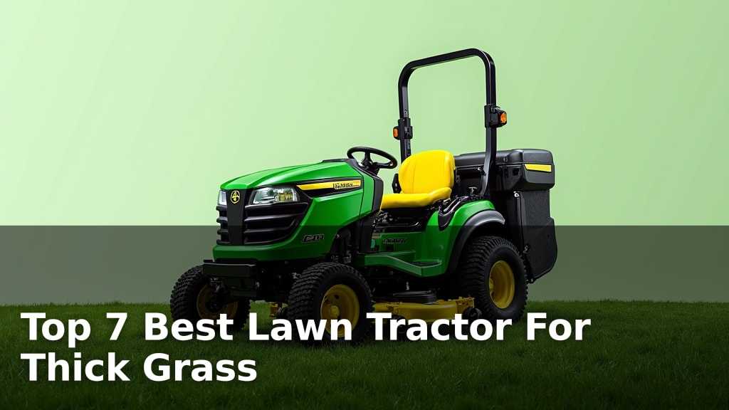 Top 7 Best Lawn Tractor For Thick Grass