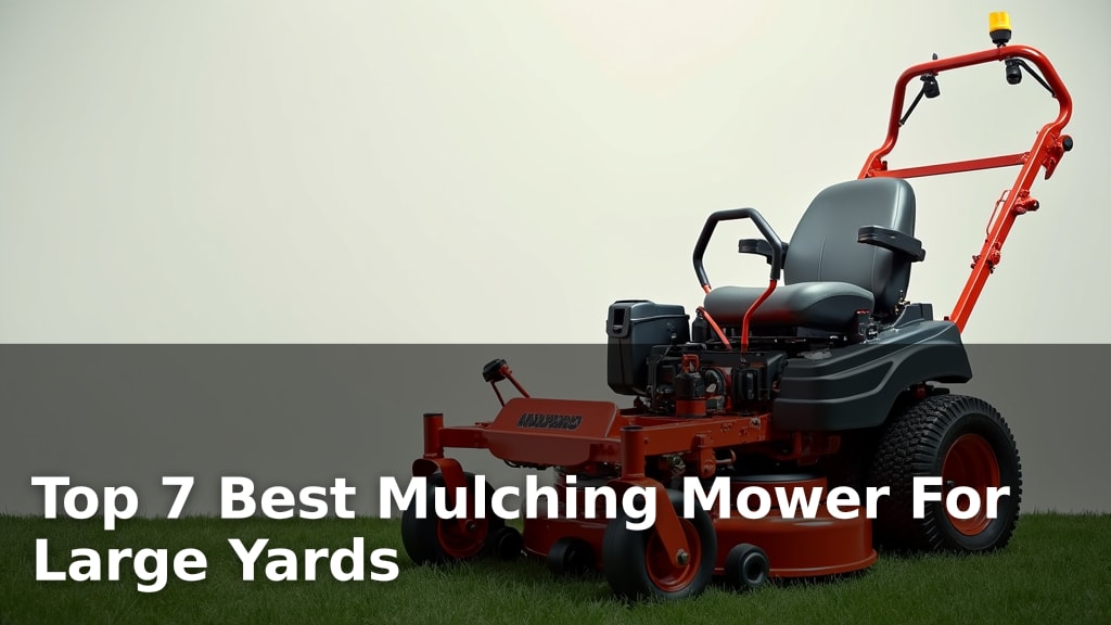 Top 7 Best Mulching Mower For Large Yards