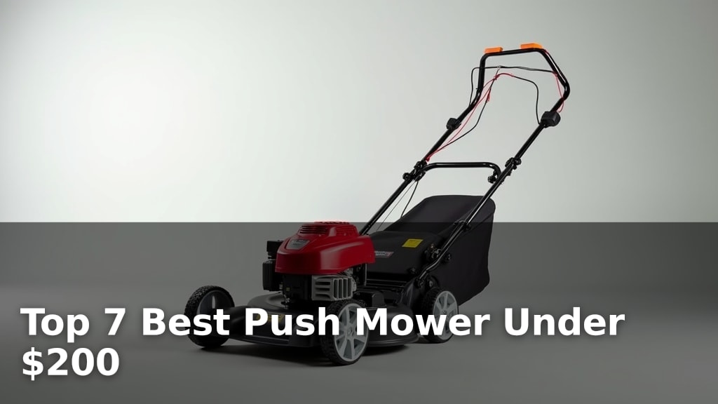 Top 7 Best Push Mower Under $200