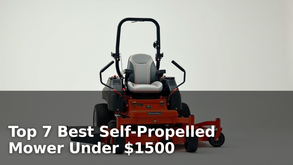 Top 7 Best Self-Propelled Mower Under $1500