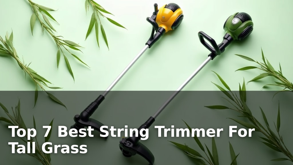 Best String Trimmer For Tall Grass